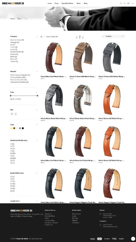 Dress My Watch Category Page