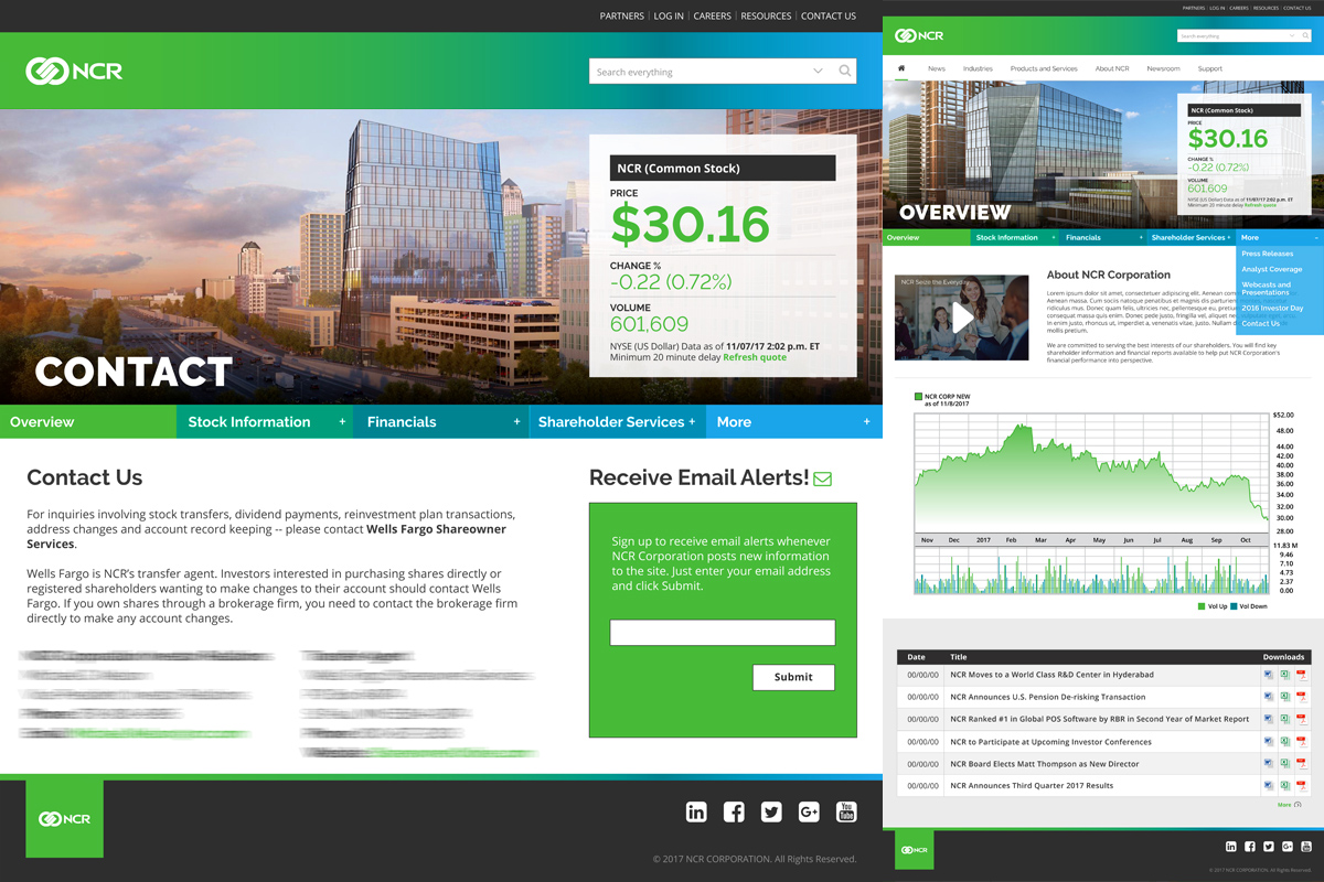 NCR Investor Relations Website