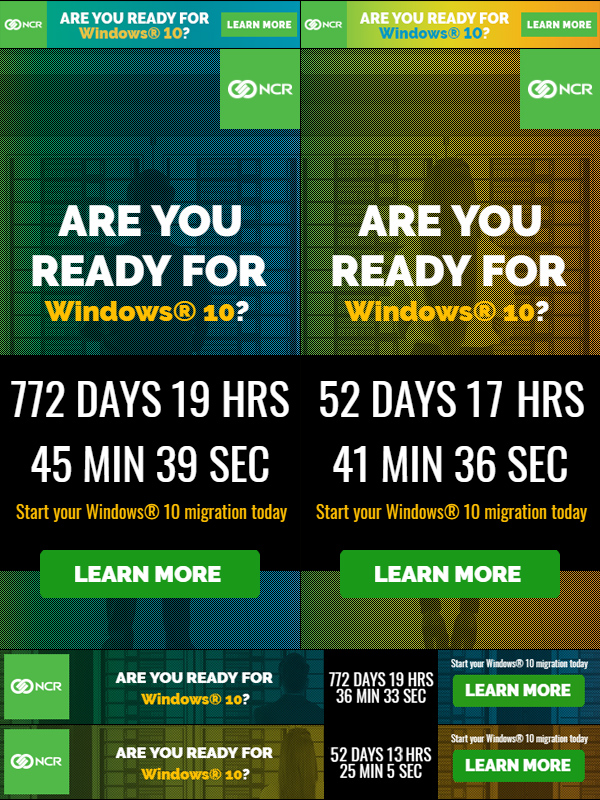 NCR Windows HTML5 Ads